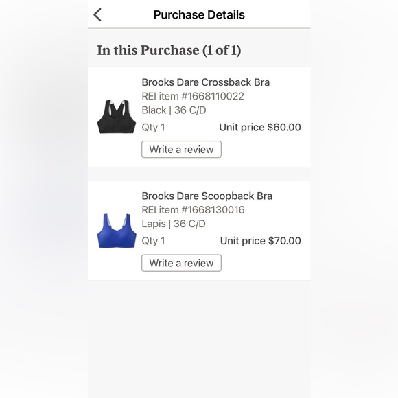 Brooks Dare Scoopback Bra Lapis 36 C/D - Picture 4 of 8